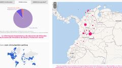 Mapa del coronavirus en Colombia