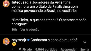 Neymar se burla de Argentina tras la ‘Finalissima’