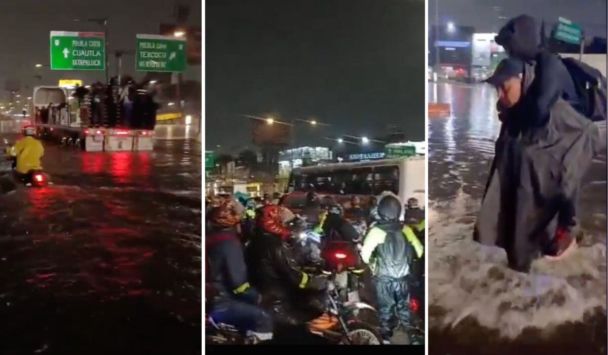VIDEO | Fuertes lluvias colapsan Calzada Ignacio Zaragoza, Puente de la Concordia y línea A del Metro CDMX