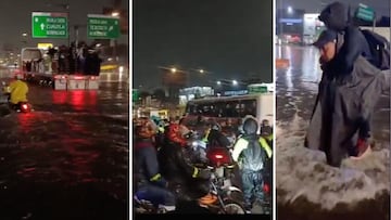 Fuertes lluvias en Edomex colapsan y paralizan la Calzada Ignacio Zaragoza, Puente de la Concordia y línea A del Metro.