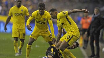 Edwin Cardona, Wilmar Barrios y Frank Fabra, jugadores de Boca que estarán en la Copa Libertadores