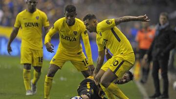 Edwin Cardona, Wilmar Barrios y Frank Fabra, jugadores de Boca que estar&aacute;n en la Copa Libertadores 