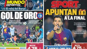 Portadas de Mundo Deportivo y Sport del 2/2/2018.