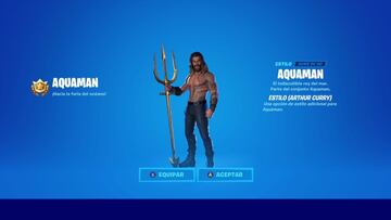 Desbloqueamos el estilo Arthur Curry para el skin Aquaman