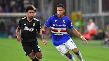 Partido de Serie A entre Juventus y Sampdoria.