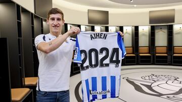 Muñoz, en el vestuario de Anoeta