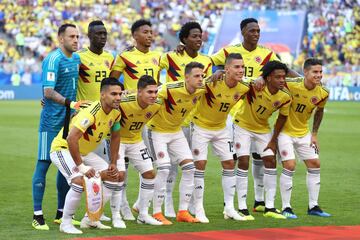 SAMARA, RUSSIA - JUNE 28: Los jugadores de la Selección previo al inicio del partido entre Colombia y Senegal por la tercera fecha de la fase de grupos del Mundial de Rusia 2018.