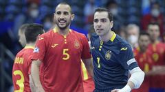 Boyis y Jesús Herrero, en un partido con la Selección.