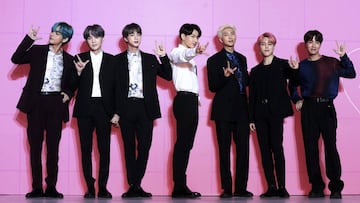 BTS en Se&uacute;l, Corea del Sur. Abril 17, 2019. 