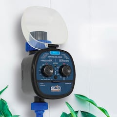 Este sistema programa el riego del jardín y las plantas