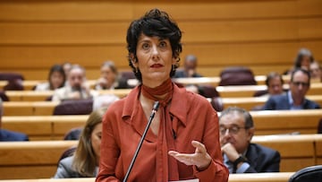 La ministra de Inclusión, Seguridad Social y Migraciones de España, Elma Saiz, durante una sesión de control al Gobierno, en el Senado, a 7 de octubre de 2025, en Madrid (España). Una semana más la oposición ha sometido al Gobierno a una sesión de control que se ha centrado en la financiación autonómica, los mecanismos para combatir la violencia machista y los fallos en el sistema de protección para víctimas de género, la gestión de la inmigración, la política de unidad nacional con especial atención a la situación lingüística en Cataluña y otras comunidades, y la multirreincidencia delictiva.
07 OCTUBRE 2025
Fernando Sánchez / Europa Press
07/10/2025