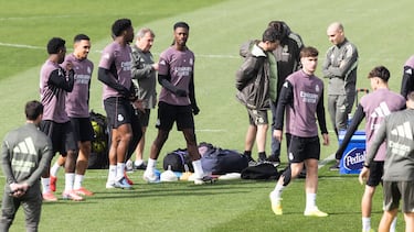 Entrenamiento del Real Madrid.