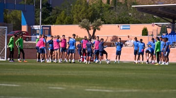 La Instalación Deportiva Butarque durante un entrenamiento de la actual pretemporada. 