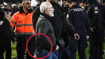 Así ingresó el presidente del PAOK a intimidar al árbitro