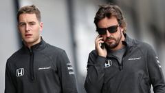 Vandoorne con Alonso en Silverstone.