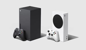 Xbox Series X (izquierda) y Xbox Series S (derecha), dos soluciones con objetivos distintos. Por un lado, un producto tope de gama; por otro, un modelo por 200 euros menos (299 euros en vez de euros) a cambio de renunciar al formato físico, la resolución 4K y algo de potencia.