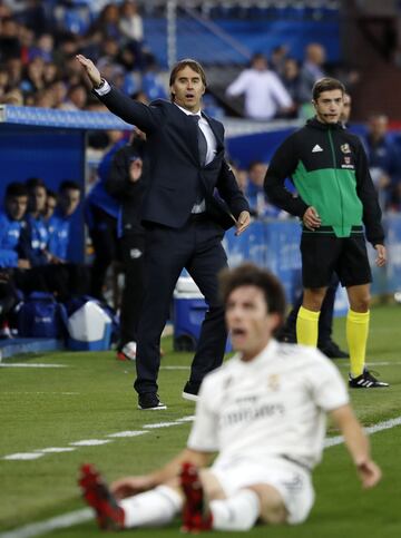 Julen Lopetegui looks on