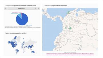 Mapa de casos y muertes por coronavirus por departamentos en Colombia: hoy, 24 de junio