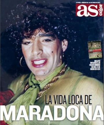 Fuera de la cancha, Diego Maradona también ha dado que hablar. En enero del 2015, se publicó esta foto en donde el ídolo aparece vestido de mujer. El ex volante anunció querella.