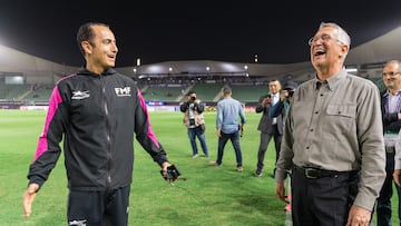 Referee Eduardo Galvan and Ricardo Salinas Pliego Manager of TV Azteca during the game Mazatlan FC vs Pumas UNAM, corresponding to Round 09 of the Torneo Clausura 2023 of the Liga BBVA MX, at EL Kraken Stadium, on February 24, 2023.
<br><br>
Arbitro Eduardo Galvan y Ricardo Salinas Pliego Presidente y Propietario TV Azteca durante el partido Mazatlan FC vs Pumas UNAM, Correspondiente a la Jornada 09 del Torneo Clausura 2023 de la Liga BBVA MX, en el Estadio El Kraken, el 24 de Febrero de 2023.