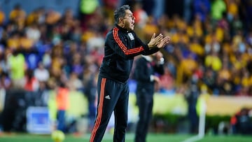   Miguel Fuentes Assistant coach of Atlas during the 8th round match between Tigres UANL and Atlas as part of the Torneo Clausura 2024 Liga BBVA MX at Universitario Stadium on February 24, 2024 in Monterrey, Nuevo Leon, Mexico.