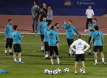 Ramos in training in Abu Dhabi today