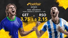 Getafe CF vs. Real Sociedad: horario, TV, estadísticas, clasificación y pronósticos