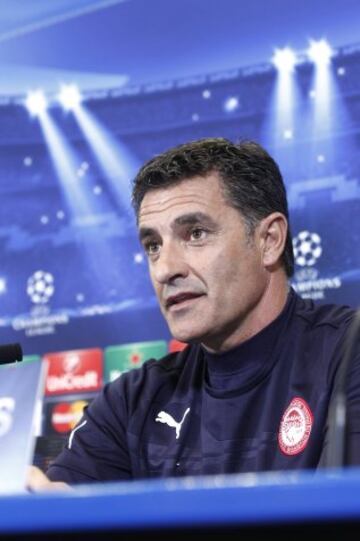 En la rueda de prensa en el Calderón.