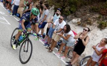 Esteban Chaves le sacó un minuto y 23 segundos a Alberto Contador en la etapa 20 de la Vuelta a España y le quitó el tercer puesto en la clasificación general.