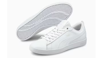 Zapatillas Puma Smash V2 L de color blanco para hombre y mujer en Amazon