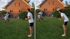 Heartwarming moment: Arda Güler playing soccer with his dad