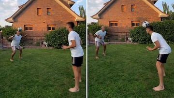 Heartwarming moment: Arda Güler playing soccer with his dad