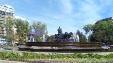 Fuente La Cibeles de la Ciudad de México después de El Clásico, Real Madrid - Barcelona