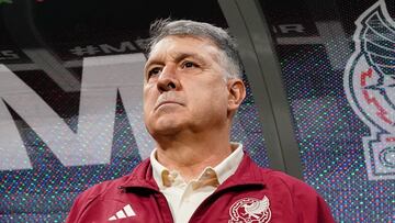 Mexico's head coach Gerardo Martino looks on during the international friendly football match between Mexico and Paraguay at the Mercedes-Benz Stadium in Atlanta, Georgia on August 31, 2022. (Photo by Elijah Nouvelage / AFP)