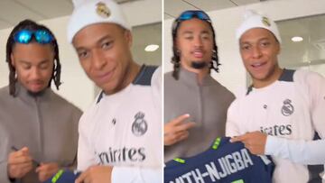 Mbappé receives a surprise jersey gift from Seahawks star Smith-Njigba