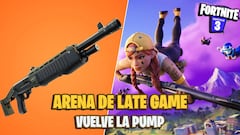 Fortnite: la Escopeta de Corredera (Pump) regresa con Arena de Late Game