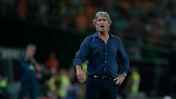 Pellegrini, durante el partido de Europa League.