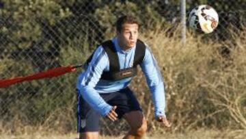 Manquillo en un entrenamiento.