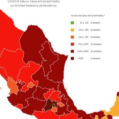 Mapa y casos de coronavirus en México por estados hoy 22 de agosto