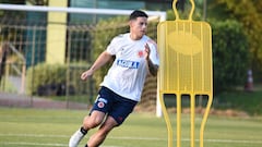 James Rodr&iacute;guez cambia de look. El futbolista colombiano comparti&oacute; en sus redes sociales im&aacute;genes del nuevo color de su cabello, dejando atr&aacute;s el azul.