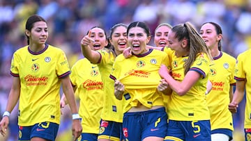 during the Semi-Finals second leg match between America and Guadalajara as part of the Torneo Clausura 2025, Liga MX Femenil at Ciudad de los Deportes Stadium on May 04, 2025 in Mexico City, Mexico.
