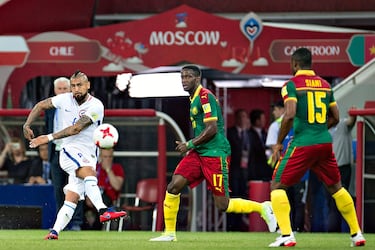 Las imágenes del sufrido triunfo de Chile sobre Camerún