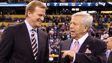 Roger Goodell y Robert Kraft.