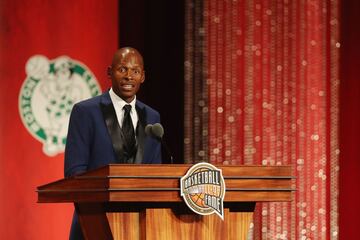 Ray Allen, durante su discurso.