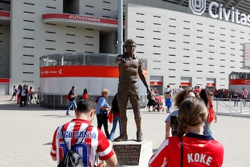 Aleda?os del Estadio Metropolitano. Financiada por aficionados del Atleti, estos llegaron a un acuerdo con el club para colocarla en una esquina del fondo norte.