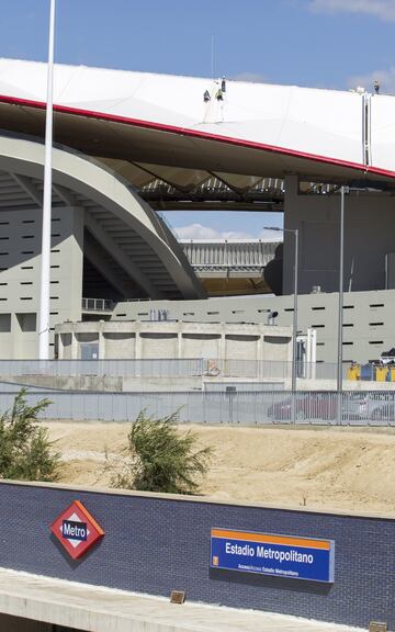 Después de la fiesta, continúan las obras en el Wanda Metropolitano