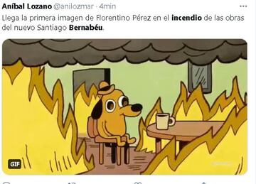 Los memes del incendio en las obras del Bernabéu