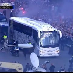 Lo del bus del Madrid fue apoteósico: hace años que no se veía algo así