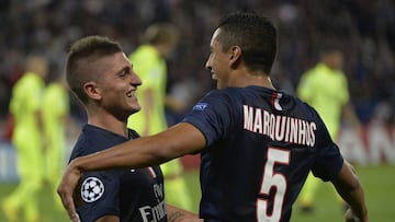 Marco Verratti y Marquinhos.