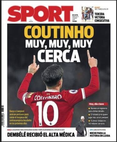 Barça target Philippe Coutinho dominates the Catalan press